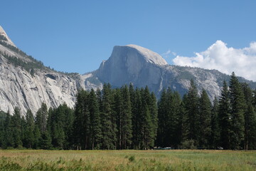 The north face of the Half Dome in Yosemite National Park