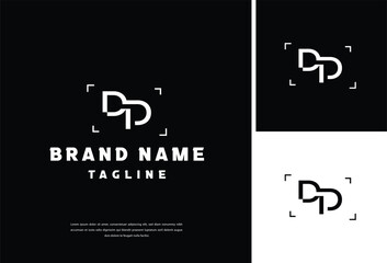 DP or PD letter logo design template vector abstract letters logo monogram
