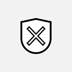 Bad Defense Icon. Low Immunity. Weakness Symbol  - Vector.