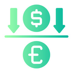 currency gradient icon