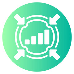 statistics gradient icon