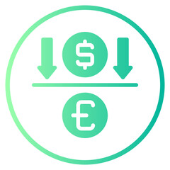 currency gradient icon