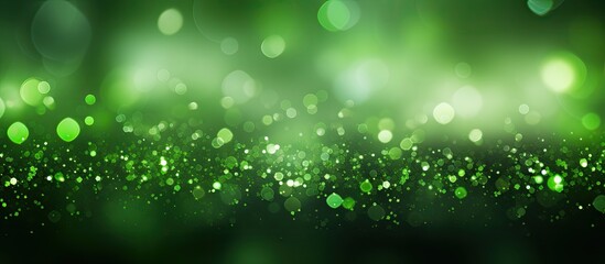 Obraz premium Abstract light background with green bokeh