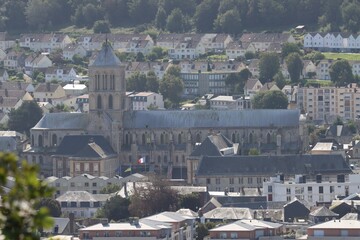 Fototapeta premium panorama of Fecamp in France 