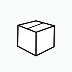 3D Box Icon. Package Symbol - Vector.