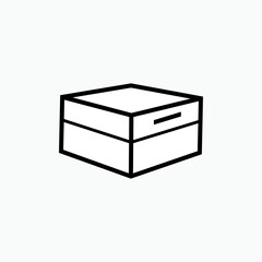 3D Box Icon. Package Symbol - Vector.