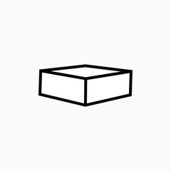 3D Box Icon. Package Symbol - Vector.