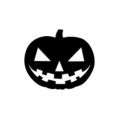 Halloween Pumpkin silhouette vector design isolated on white background.