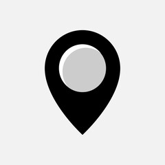 Pin Location Icon. Navigation, Pointer. Position, Place. Territory Symbol - Vector .