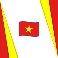 Vietnam Flag Abstract Background Design Template. Vietnam Independence Day Banner Social Media Post. Vietnam Flag