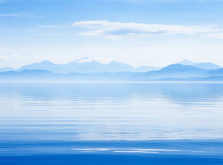 Still blue calm lake in New Zealand. 