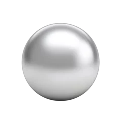 Gordijnen 3D metallic silver ball clip art © Alexander