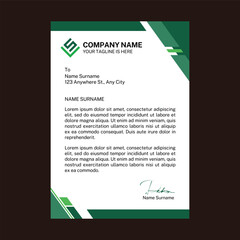 Professional corporate business A4 Size letterhead design vector template. 