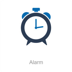 Alarm and clock icon concept