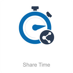 Share Time and time icon concept