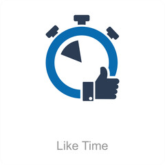 Like Time and time icon concept