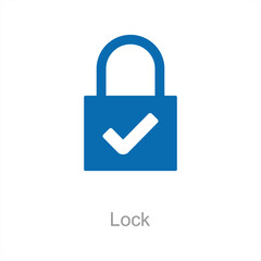 Lock and protection icon concept