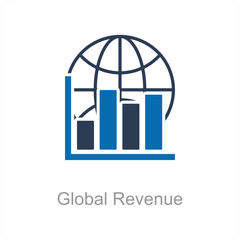 Global Revenue and revenue icon concept