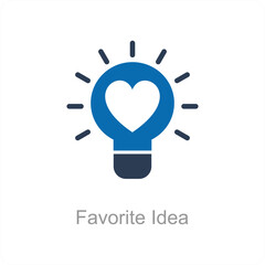 Favorite Idea and idea icon concept