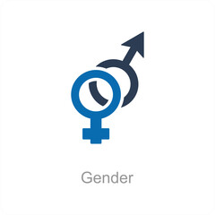 Gender and symbol icon concept