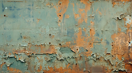 Old rusty metal texture with damaged paint
