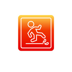 Icon of pedestrian crossing sign	