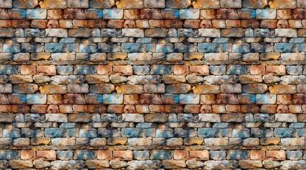 Seamless texture pattern of stone bricks and marble wall 