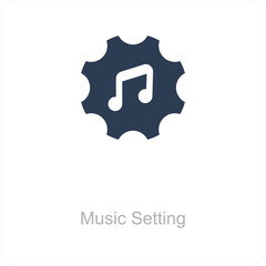 Music Setting and music icon concept