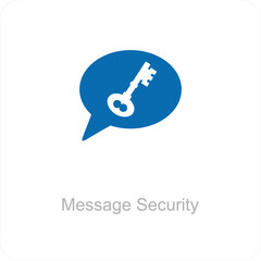 Message Security and protection icon concept