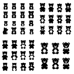 Obraz premium panda silhouette, panda png, panda svg, animal, vector, cartoon, icon, set, pattern, cat, dog, illustration, baby, seamless, bear, design, character, lion, pet, silhouette, child, kitten, face, symbol