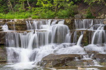 Fototapeta na wymiar Lower falls near the entrance of Taughannock Falls State Park in Trumansburg, New York, USA
