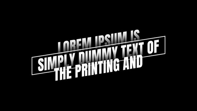 Text Animation Template with Shadow and Abstract Design