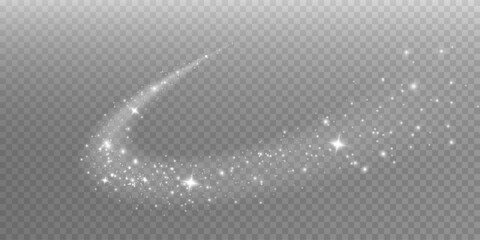 Vector magic glow. Sparkling light, sparkle dust png. Sparkling magical dust. Christmas light. © andreu1990