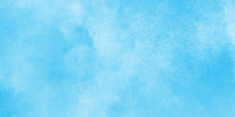 soft and lovely sky blue watercolor background with clouds, Sky clouds with brush painted blue watercolor texture,Aquarelle paint blue paper textured canvas perfect for presentation.