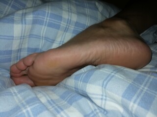 Foot in blue
