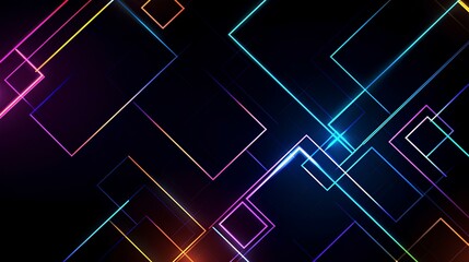 16-bit style image of lines and blocks, minimalistic, background, light color, dark futuristic technology virtual wallpaper. generative AI