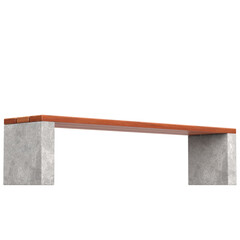 3D rendering illustration of an outdoor bench