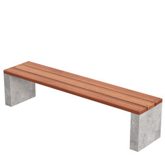 3D rendering illustration of an outdoor bench