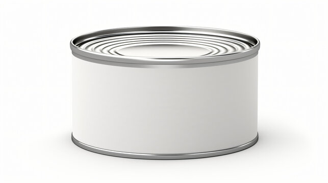 Can of tuna mock up isolated. Can on white background