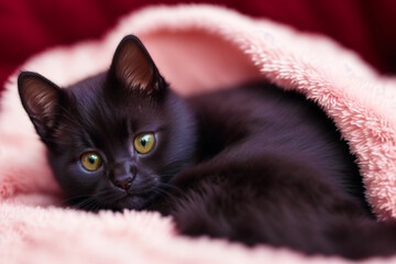 An adorable little kitten. The Adventures of a Cute Little Kitten. Generative AI