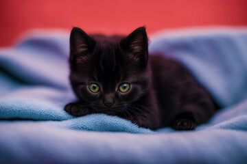An adorable little kitten. The Adventures of a Cute Little Kitten. Generative AI