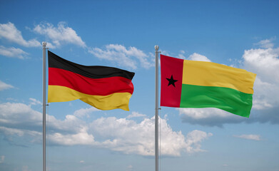 Guinea-Bissau and Germany flags, country relationship concept