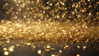 Fototapeta premium Golden sparkle confetti/glitter