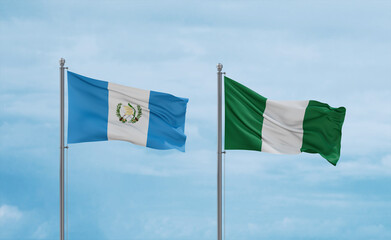 Nigeria national flags, country relationship concept