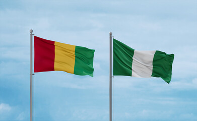 Nigeria national flags, country relationship concept