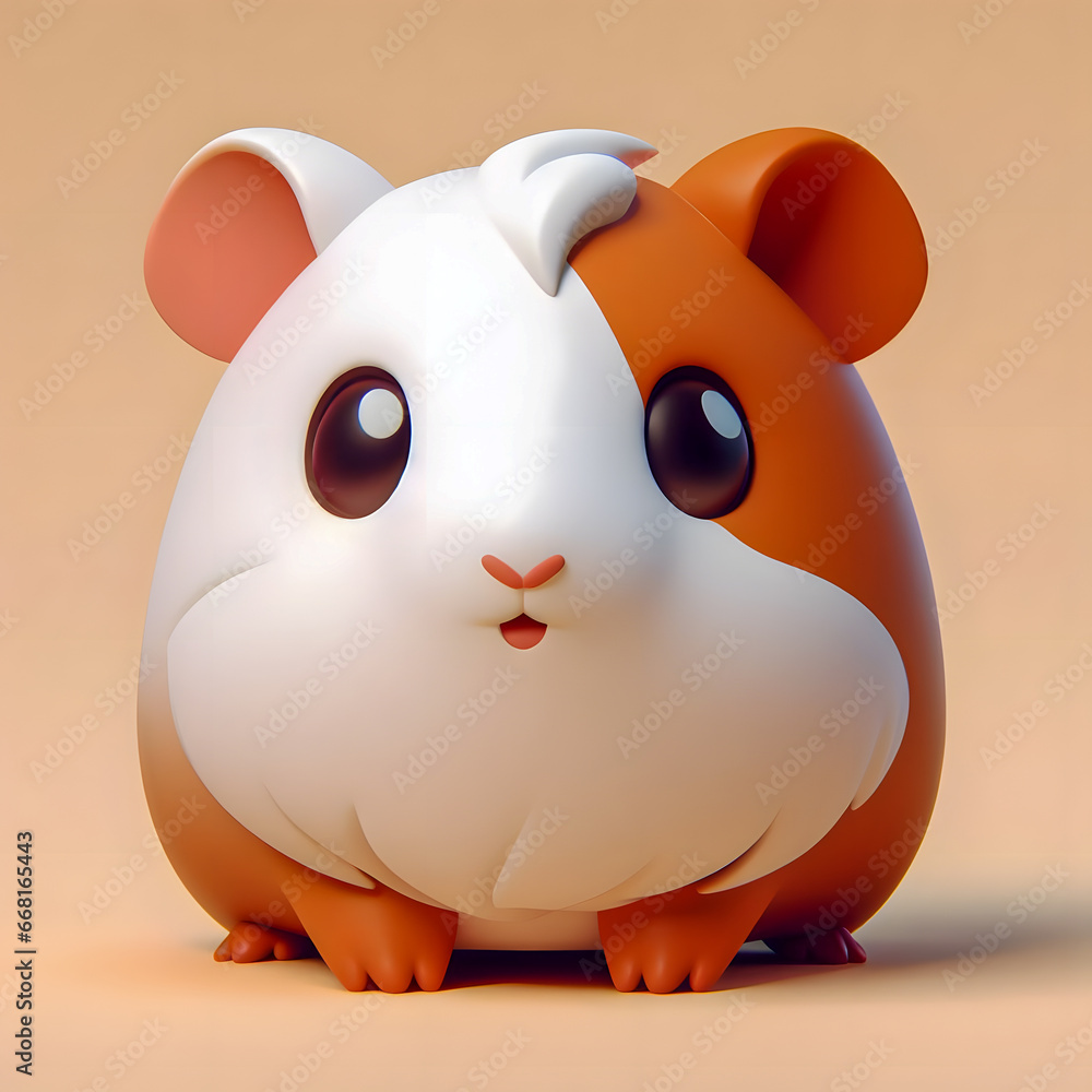 Poster there is a small toy animal that is sitting on a table generative ai