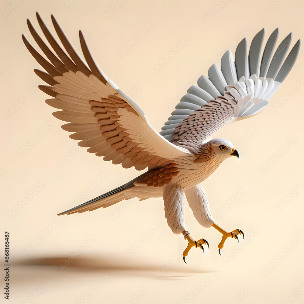Aufkleber there is a bird that is flying in the air with its wings spread generative ai
