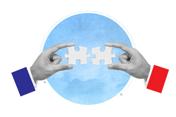 Business teamwork concept. Business solutions, success and strategy. Business people are merging...