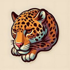 there is a leopard that is laying down on the ground Generative AI