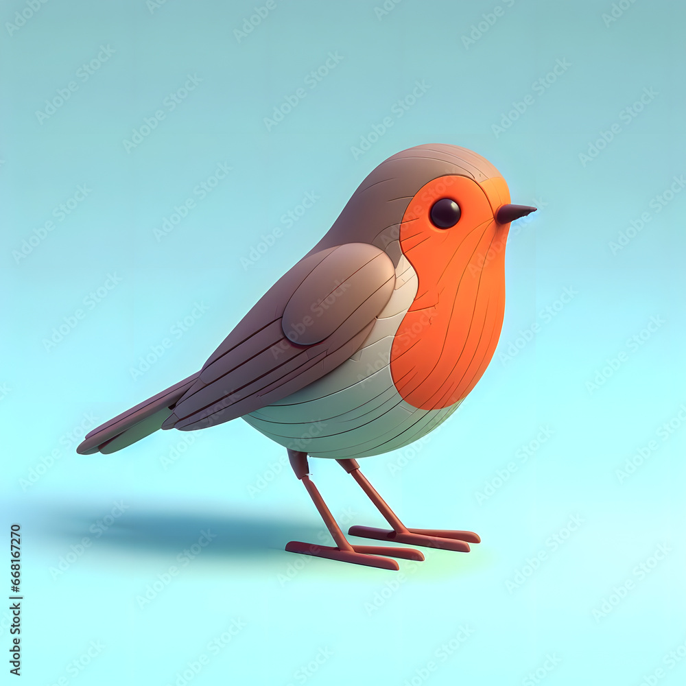 Poster there is a bird that is standing on a blue surface generative ai